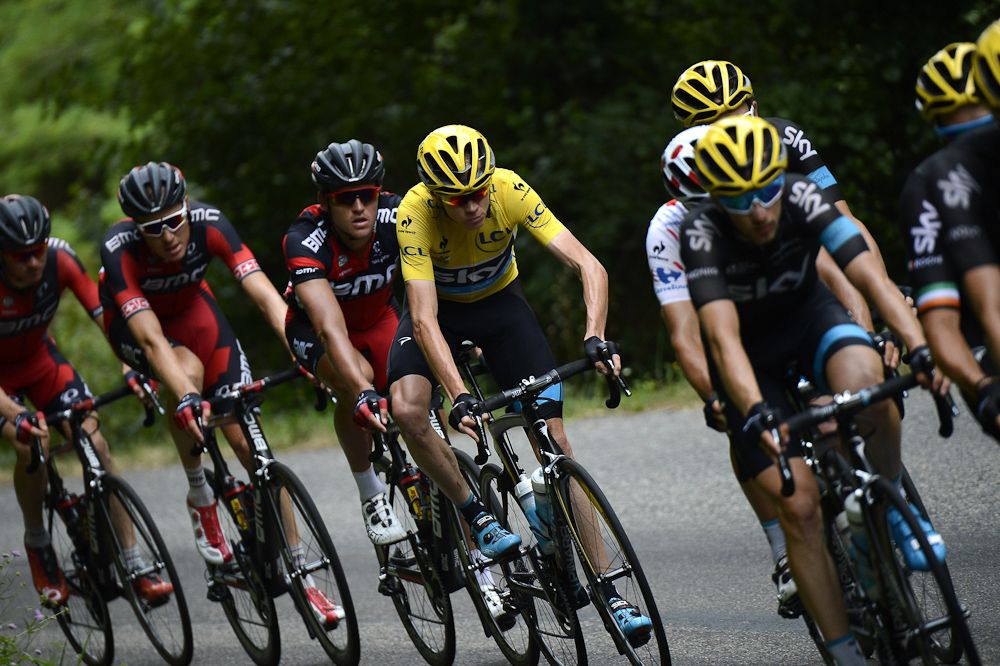 BMC shadow Chris Froome and Team Sky.