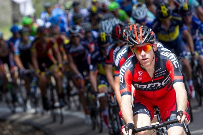 Brent Bookwalter (BMC) pulling on the front.