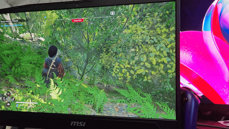 Gameplay of Assassin's Creed Shadows on Katana 15 HX B14W laptop