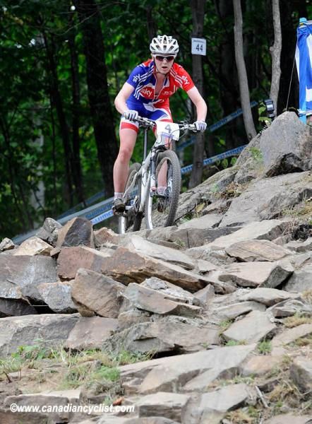 Annie Last (Great Britain) in a rock garden