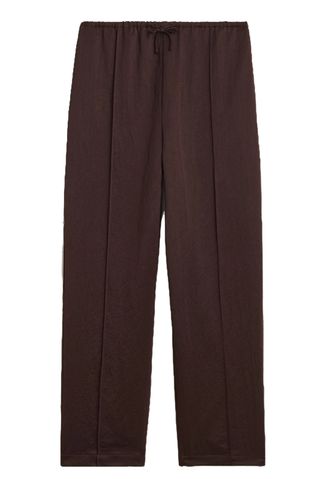 Madewell Pintucked Slim Pull-On Pants in Satin