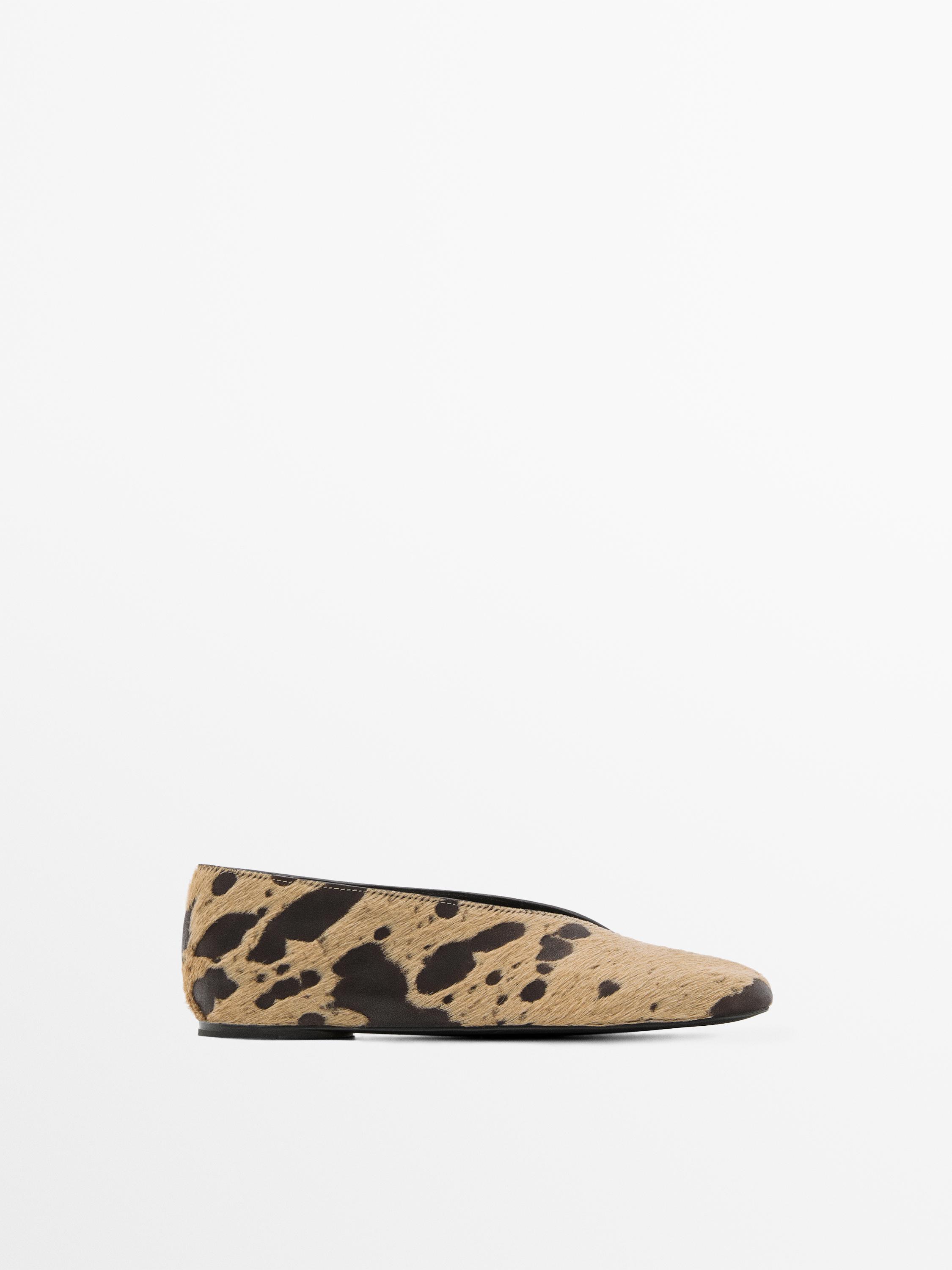 Massimo Dutti, Animal Print Ballet Flats