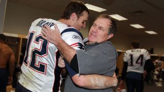 The Dynasty: New England Patriots footage of Tom Brady and Bill Belichick in an embrace