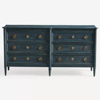 Washed Wood Six-Drawer Dresser