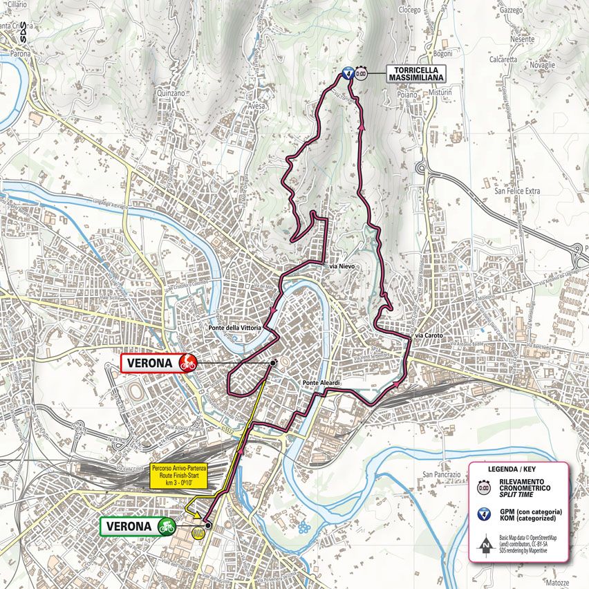 Stage 21 route map 2022 Giro d'Italia