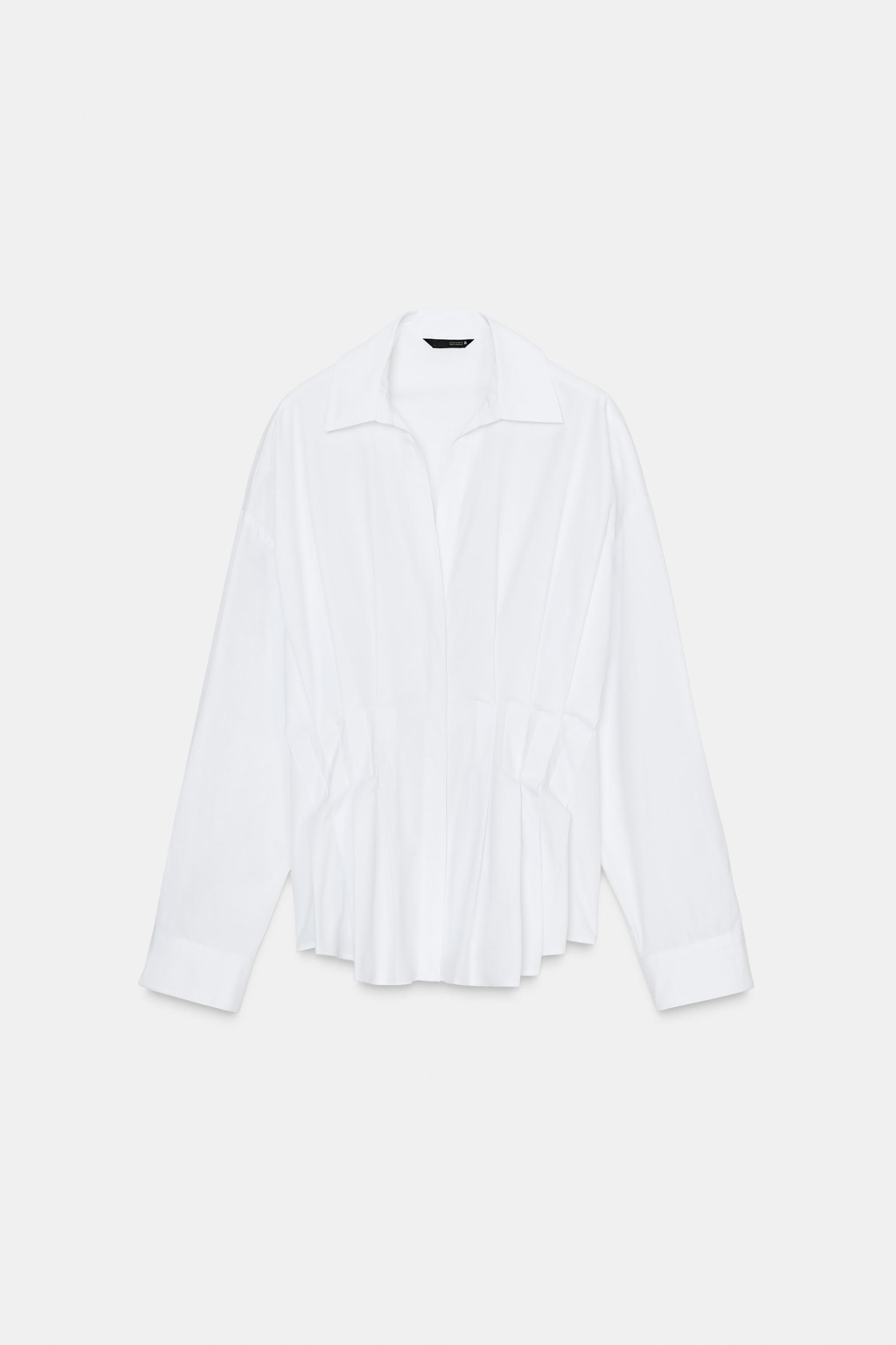 Pleated Poplin Shirt