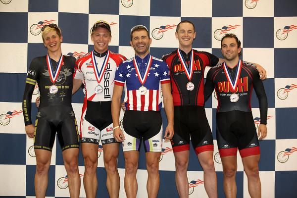 Men's Point Race Podium: Zak Kovalcik, Shane Klein, Daniel Holt, Cody O'Reilley, Austin Carroll.