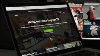 Image of the Hulu sign up page on a laptop screen