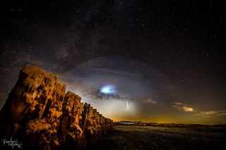 Another view of a U.S. Navy Trident missile test on Nov. 7, 2015, as seen by photographer Porter Tinsley, who was taking photos at Bombay Beach outside Los Angeles, California, when the test occurred.