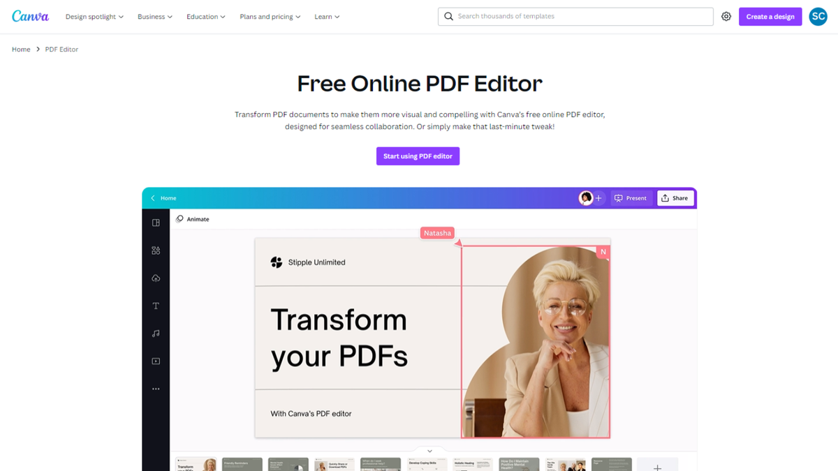 Free Online PDF Editor - Edit PDFs with ease - Canva