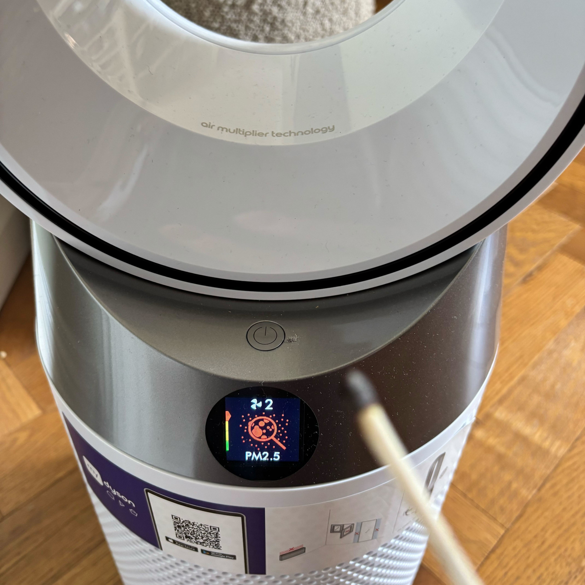 lighting a match near the dyson purifier cool