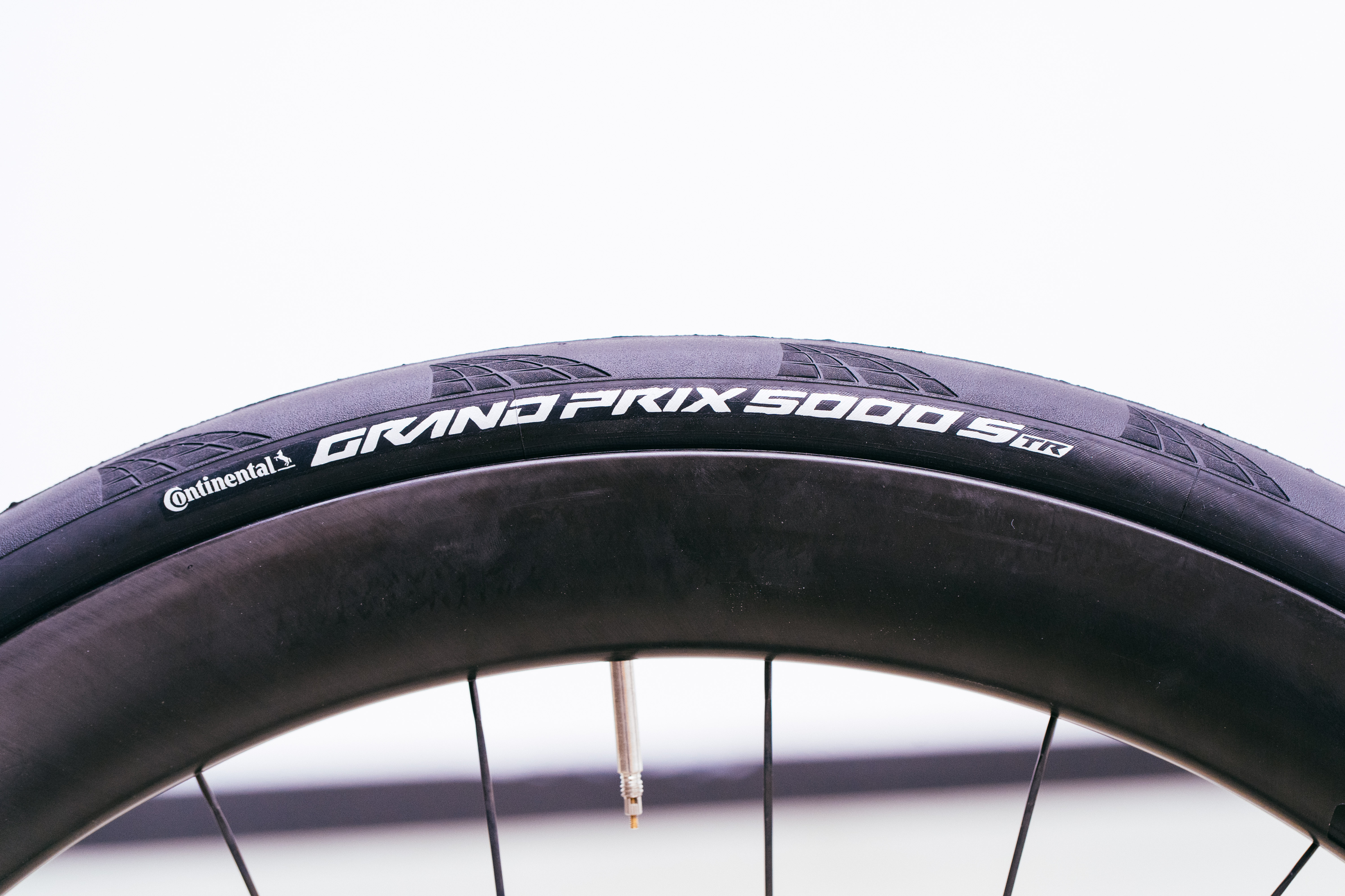 Close up of Continental GP5000 S TR tyre