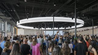 d&b audiotechnik enables immersive worship, shown here with a huge halo display and the green room operating it.