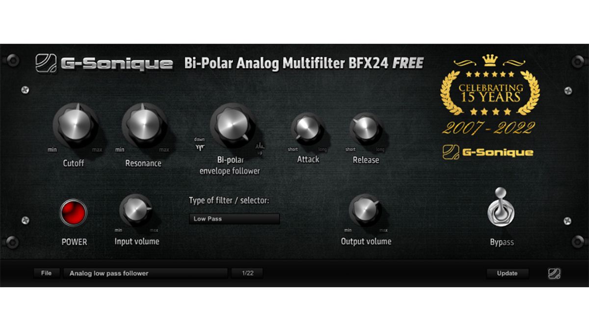 G-Sonique BFX24 filter plugin