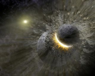 Moon Formation Illustration