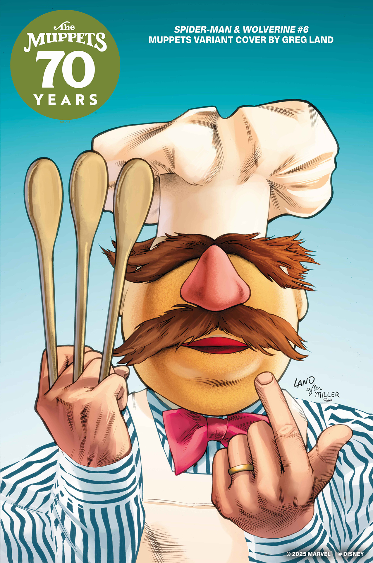 Swedish Chef brandishing his wooden spoons like Wolverine's claws