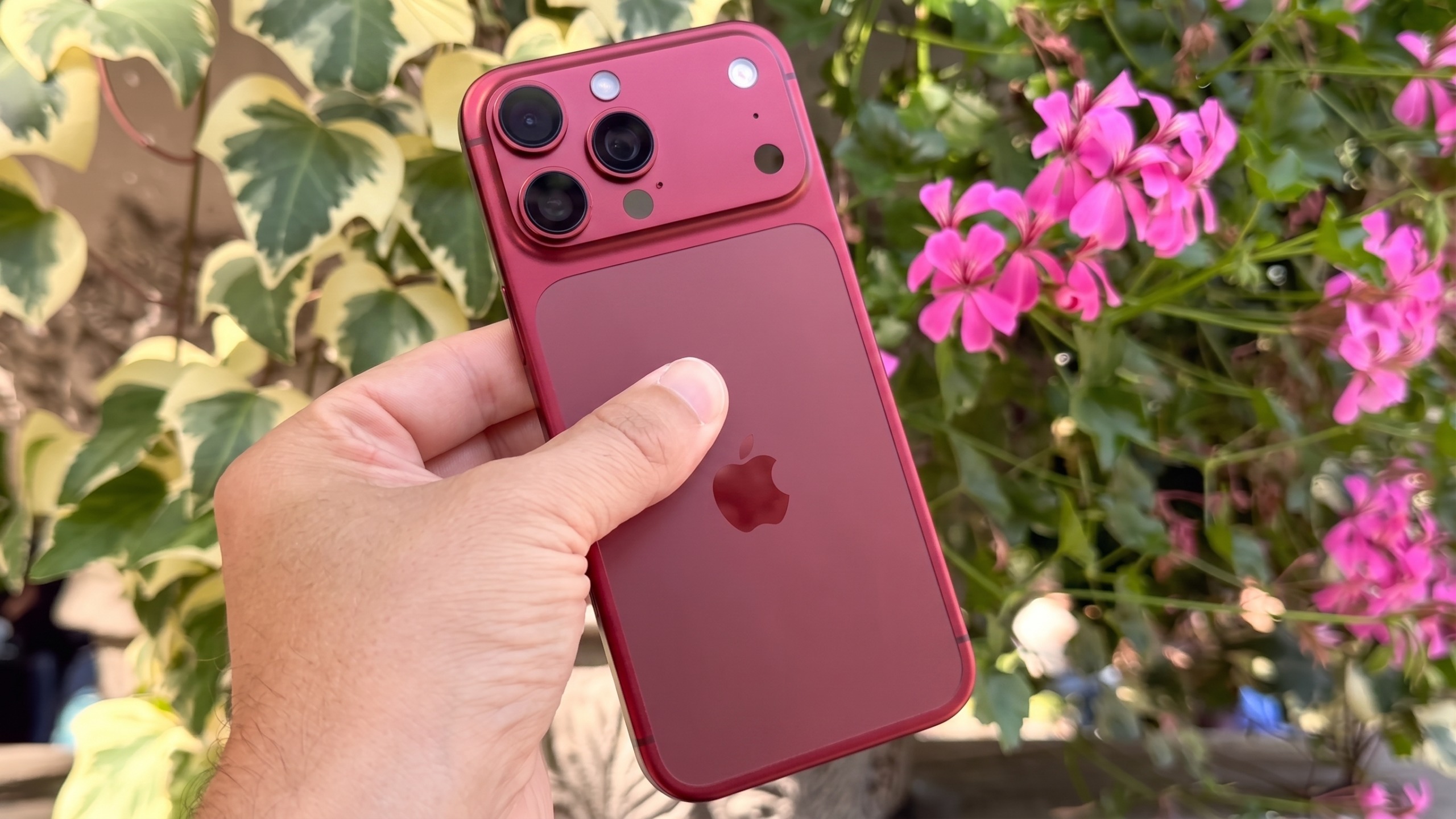 iphone 17 pro max in red.
