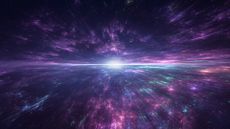 Star explosion in a galaxy of an unknown universe.