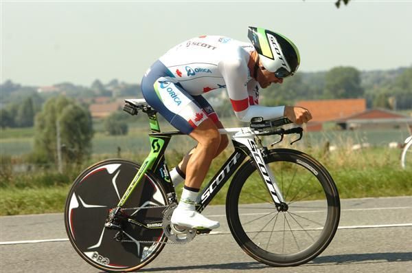 Svein Tuft (Orica-GreenEdge) clocked the fastest time and took the stage