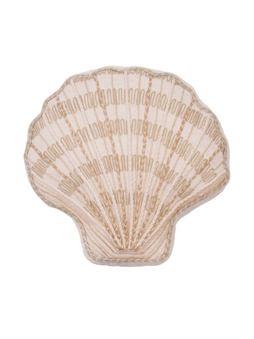 Natural Beaded Shell Shaped Pillow