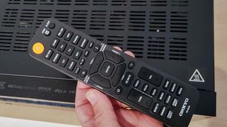 Showing remote control for Onkyo TX-NR7100 AV receiver
