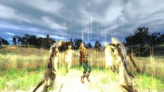 Best Witcher 1 mods - A spell is cast on a cursed peasant