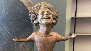 The statue of Mohamed Salah was unveiled at the World Youth Forum