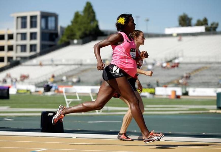 This professional runner &amp;amp;mdash; who is eight months pregnant &amp;amp;mdash; just raced in the U.S. Track and Field Championships