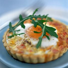 Cheese, ham and poached duck egg quiche-quiche recipes-recipe ideas-woman and home