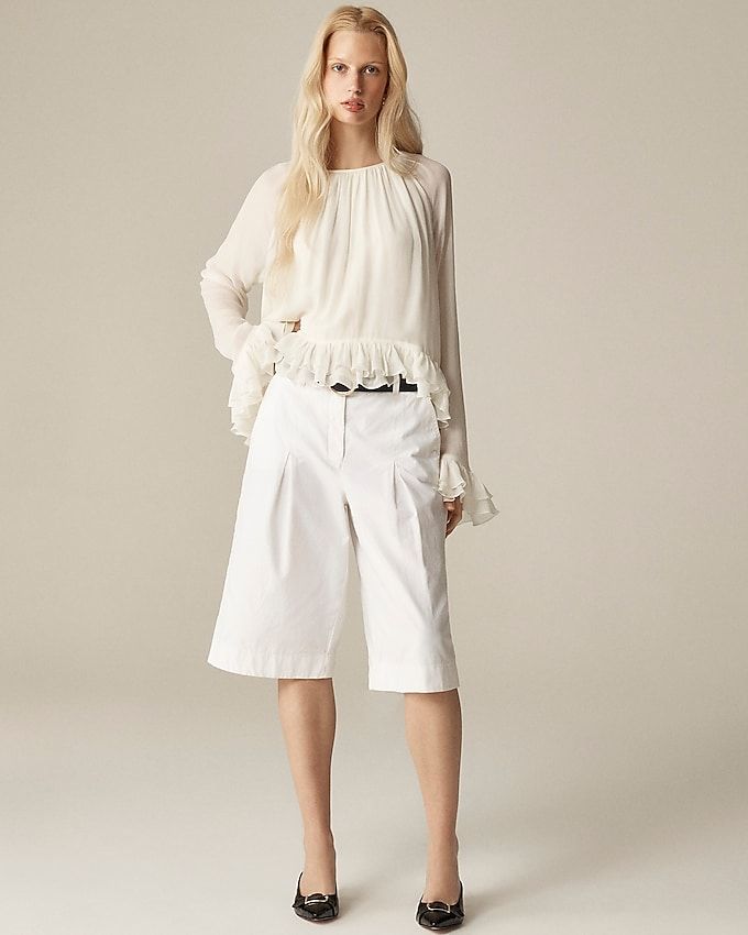 Cotton-Blend Culotte
