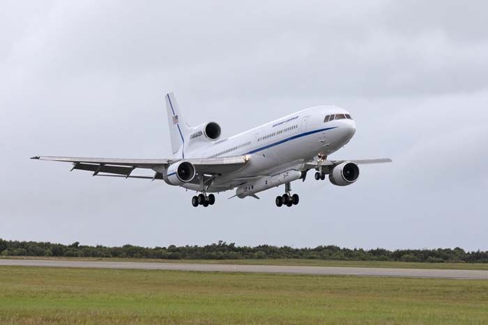 Northrop Grumman&#039;s Pegasus XL rocket, seen here attached to its L-1011 aircraft, has suffered technical problems that has delayed the launch of a NASA satellite until the second quarter of 2019.