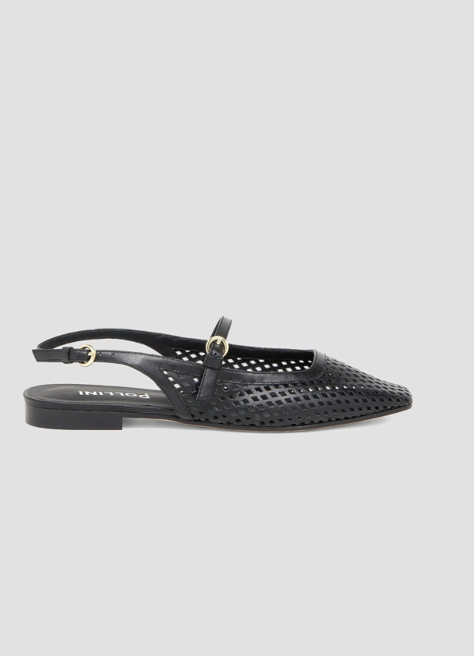 Pollini, Nina Leather Slingback Ballet Flats (Were $380)