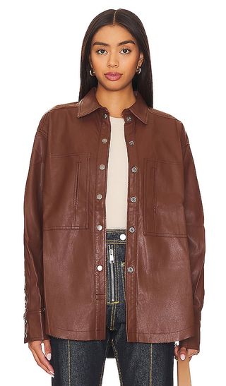 Easy Rider Faux Leather Shacket