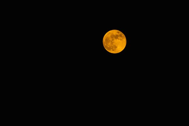 A total lunar eclipse of the harvest moon.