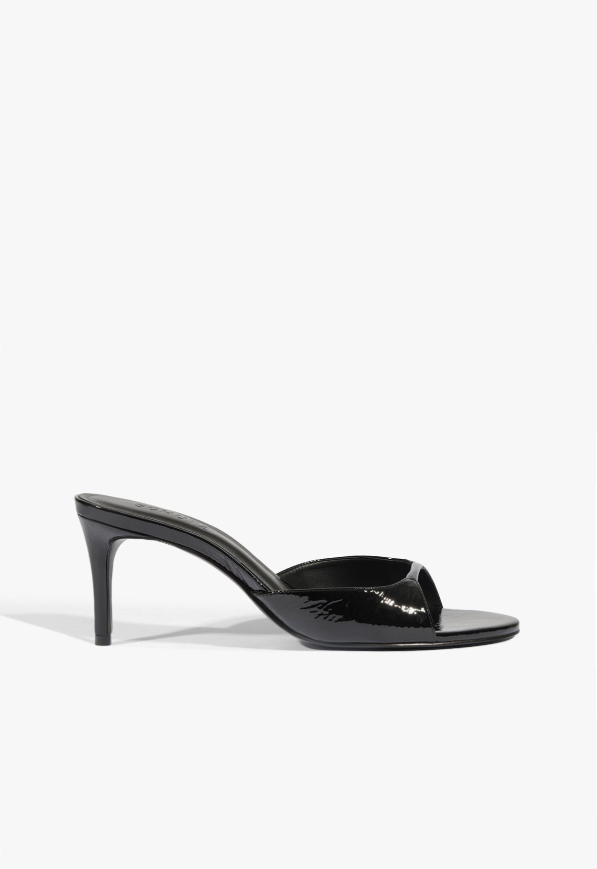 Arlette Mule Patent Leather Sandal - 5 / Black / Patent