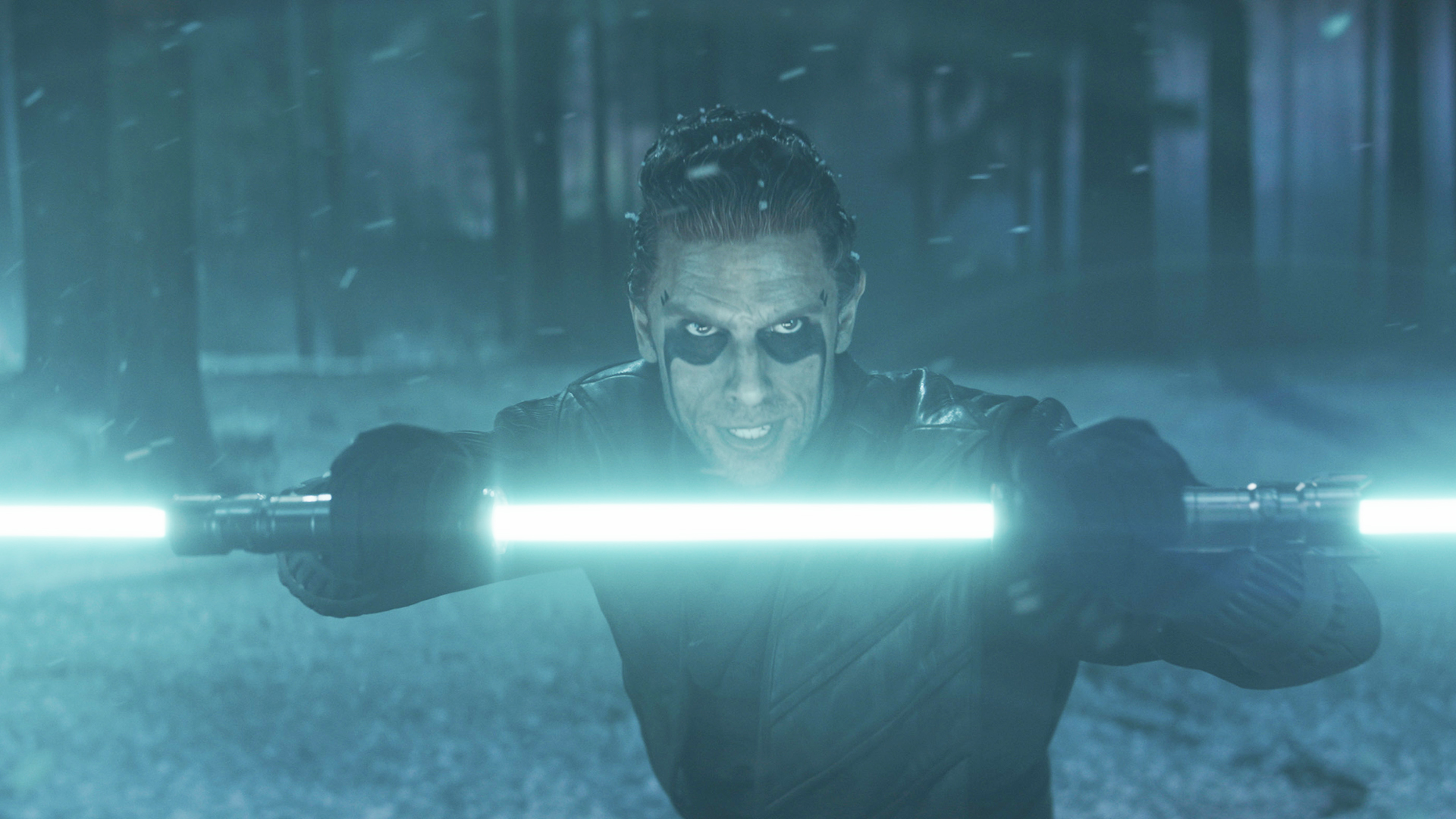 Andy Lister as a mysterious Jedi with a unique lighsaber in Star Wars: Ahsoka season 2
