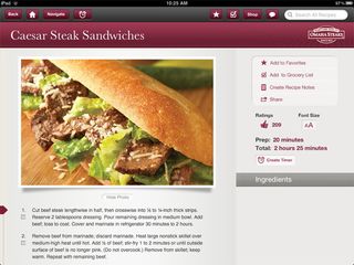 Omaha Steaks is a native app