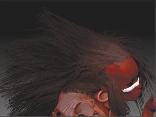 Work on the hair using ZBrush FiberMesh