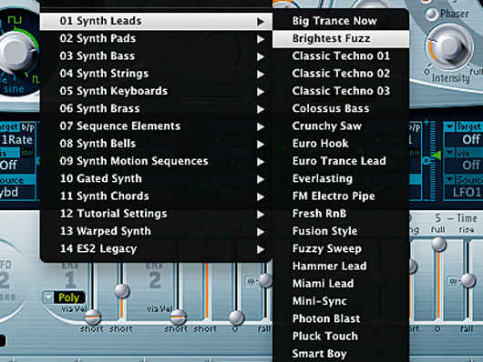 Choosing a sound