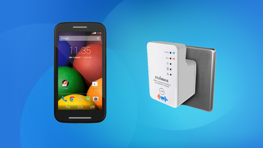 Get a Moto E for £7.50 per month, and save 37% on a 5GHz wifi extender