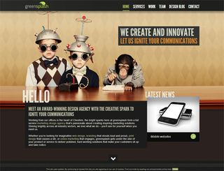 parallax scrolling tips: Greensplash homepage