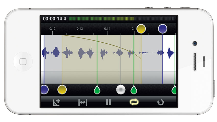 The transport screen has been improved for v2 with a larger waveform display