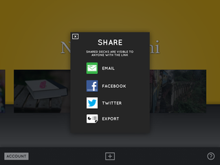 The software allows you to share your presentation over social networks