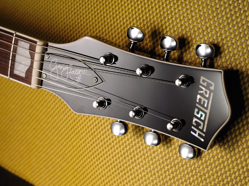 It's taken time for Gretsch to get George's signature on a headstock.