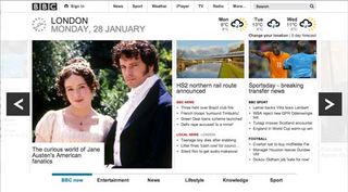 Design for screen: BBC website