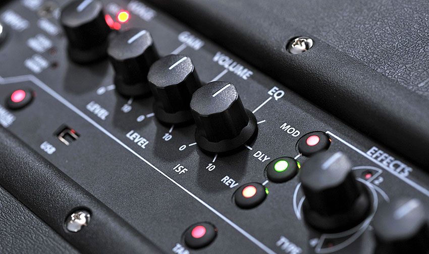 Blackstar's patented Infinite Shape Feature takes the EQ from British to USA response with every shade in between