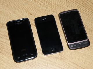 HTC desire vs iphone 4 vs samsung galaxy s