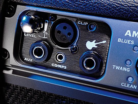 Guitar, aux, mic, CD and MP3 inputs