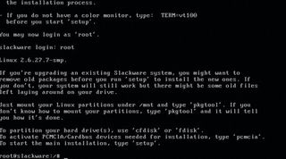 Slackware linux install 1