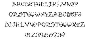 Free tattoo fonts: Tribal